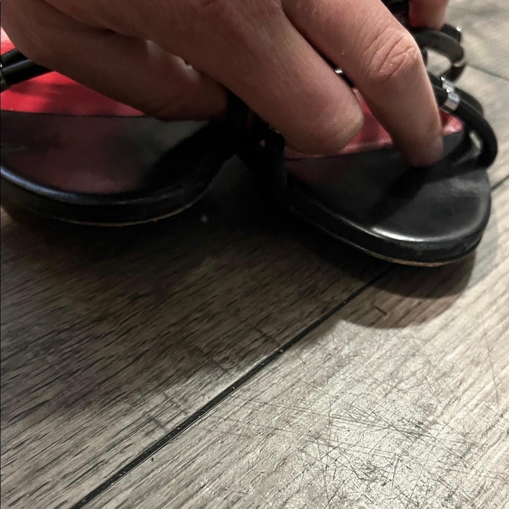 Cesare Paciotti Black Strappy Heels - Picture 9 of 10